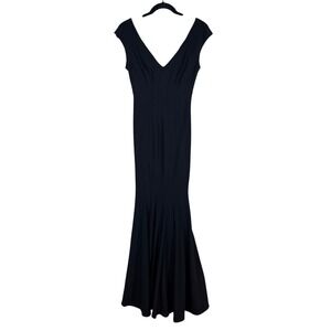 Avery G Knit Mermaid Maxi Dress 6 Black Classic Formal Glamour‎ Whimsigoth FLAW
